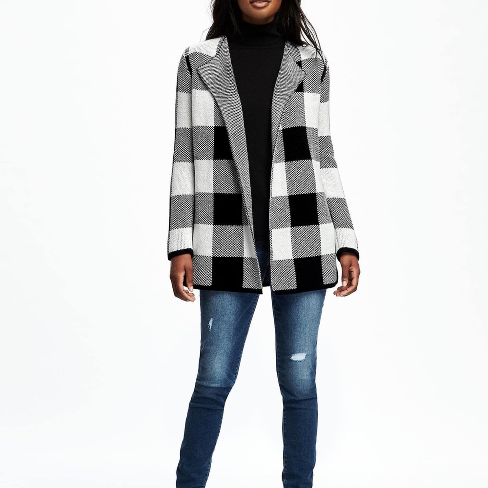 Old Navy buffalo plaid sweater